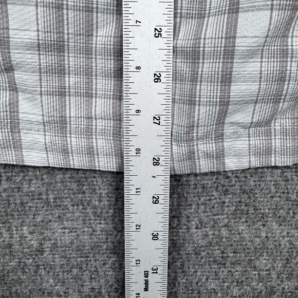 Mountain Hardwear Button Up Shirt Men’s Large Gray Wicking Vented Hiking Plaid - Picture 6 of 7